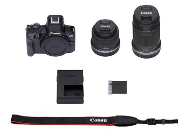 CÁMARA MIRRORLESS CANON R50 4K UHD 24.2 MP+ LENTE 18-45 + LENTE 55-210 - 8