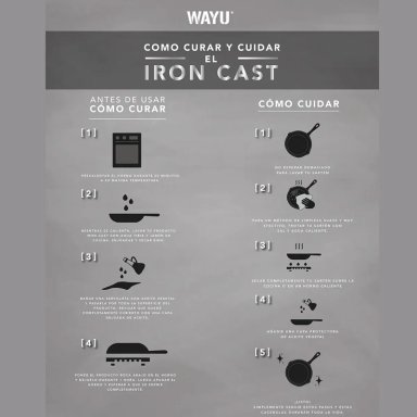 SARTÉN TITANIO BASE MADERA WAYU IRON CAST - 5