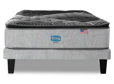CAMA EUROPEA SIMMONS SUNSET 1.5PL B/N + RESPALDO TIGNES - 2