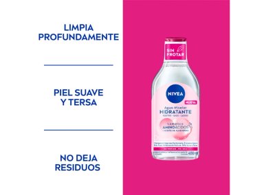 AGUA MICELAR HIDRATANTE NIVEA PIEL SECA 400 ML - 2