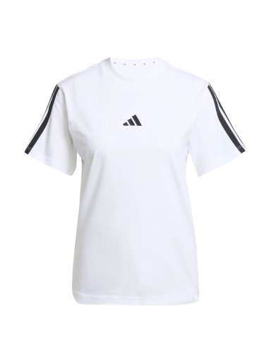 POLERA MUJER ADIDAS JM2394 ALGODÓN BLANCO MANGA CORTA ESSENTIALS 3 BANDAS - 6