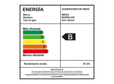 ENCIMERA A GAS LICUADO/NATURAL MIDEA 4 QUEMADORES MG60SL405 - 7