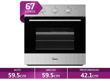 HORNO ELÉCTRICO EMPOTRABLE MIDEA 67L CON GRILL Y AIR FRY MBOG1TAM-60ECBS - 1