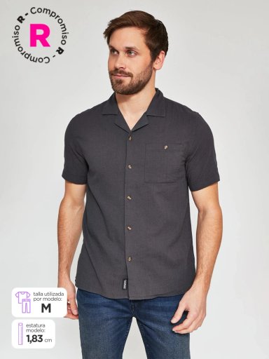 CAMISA MANGA CORTA ALGODÓN HOMBRE BARBADOS - 1