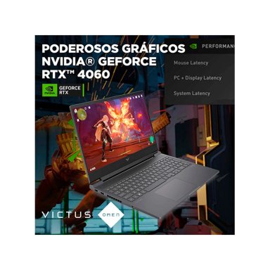 NOTEBOOK GAMER HP VICTUS 16-R1015LA INTEL CORE I7 16GB RAM 1TB SSD NVIDIA RTX 4060 16" - 6