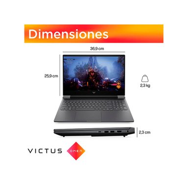 NOTEBOOK GAMER HP VICTUS 16-R1015LA INTEL CORE I7 16GB RAM 1TB SSD NVIDIA RTX 4060 16" - 9
