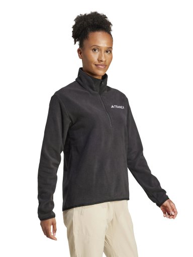 POLERÓN MUJER ADIDAS JP0788 NEGRO MANGA LARGA MULTI ESSENTIALS CIERRE 1/2 FELPA - 2