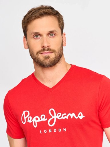POLERA HOMBRE PEPE JEANS ALGODÓN CUELLO EN V MANGA CORTA - 3