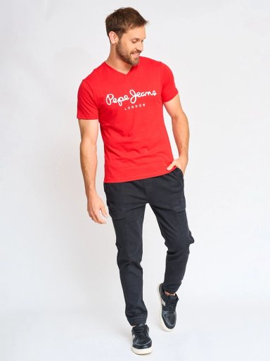 POLERA HOMBRE PEPE JEANS ALGODÓN CUELLO EN V MANGA CORTA - 4