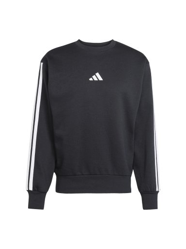 POLERÓN HOMBRE ADIDAS JE6304 NEGRO MANGA LARGA 3 BANDAS FLEECE - 7