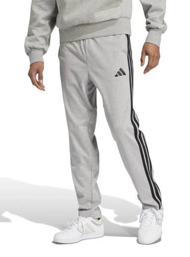 PANTALÓN DE BUZO HOMBRE ADIDAS JE6428 GRIS ESSENTIALS 3 BANDAS SINGLE JERSEY - 1
