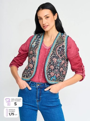 CHAQUETA SIN MANGAS ALGODÓN MUJER TATIENNE ACOLCHADA - 2