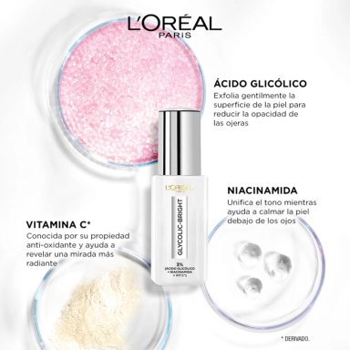 SÉRUM OJOS LOREAL GLYCOLIC BRIGHT 20 GR ANTIOJERAS - 4