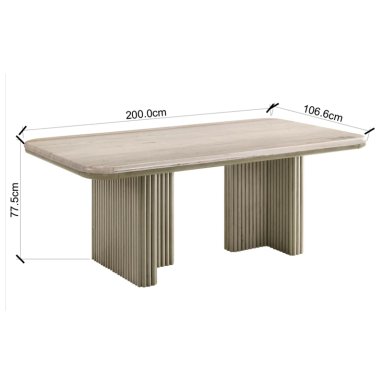 JUEGO DE COMEDOR MAISON LINETT CELINE 6 SILLAS MÁRMOL GENUINO GRIS - 14