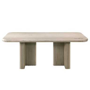 JUEGO DE COMEDOR MAISON LINETT CELINE 6 SILLAS MÁRMOL GENUINO GRIS - 4