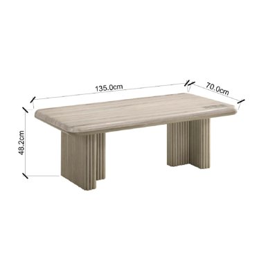 MESA DE CENTRO MAISON LINETT CELINE MÁRMOL GRIS - 5