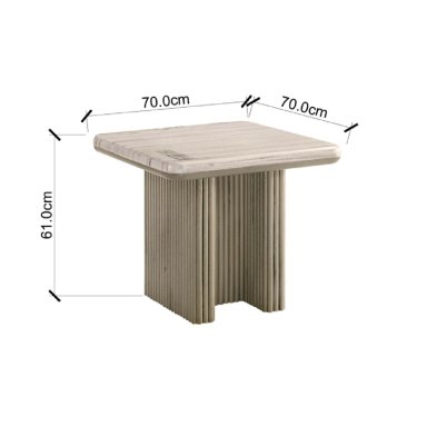 MESA LATERAL MAISON LINETT CELINE MÁRMOL GRIS - 4