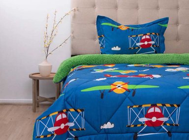 PLUMÓN DORAL SHERPA KIDS AVIÓN 1.5PL - 2