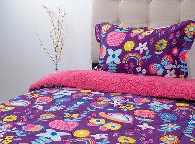 PLUMÓN DORAL SHERPA KIDS FLORES 1.5PL - 3