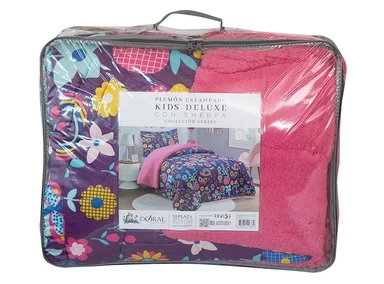 PLUMÓN DORAL SHERPA KIDS FLORES 1.5PL - 5