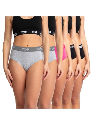 PACK 5 CALZONES HIKINI MUJER TOP MULTICOLOR M501AP5C1 - 1