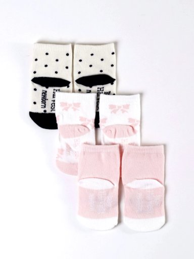 PACK 3 CALCETINES NIÑA BABY HARVEST ROSADO JACQUARD - 2