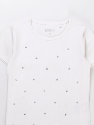 POLERA MANGA CORTA ALGODÓN NIÑA INDEX ESTRELLAS - 3
