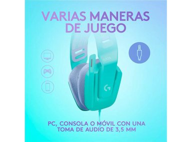 AUDÍFONOS LOGITECH HEADSET G335 WIRED MENTA - 3