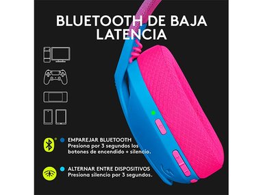 AUDÍFONOS LOGITECH HEADSET G435 WIRELESS AZUL BLUETOOTH - 3