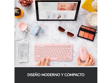 MOUSE INALÁMBRICO LOGITECH 2 M350 ROSADO - 2