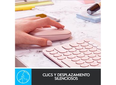 MOUSE INALÁMBRICO LOGITECH 2 M350 ROSADO - 3