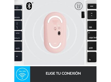 MOUSE INALÁMBRICO LOGITECH 2 M350 ROSADO - 5