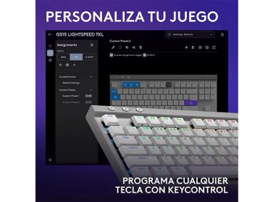 TECLADO WINDOWS MAC OS INALÁMBRICO LOGITECH G515 GRIS - 7