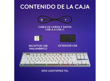 TECLADO WINDOWS MAC OS INALÁMBRICO LOGITECH G515 GRIS - 8