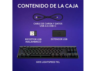 TECLADO WINDOWS MAC OS INALÁMBRICO LOGITECH G515 NEGRO - 8