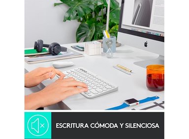 TECLADO WINDOWS MAC OS LINUX INALÁMBRICO LOGITECH PEBBLE KEYS 2 K380 BLANCO - 3
