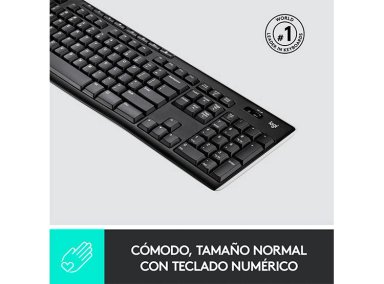 TECLADO WINDOWS INALÁMBRICO LOGITECH K270 NEGRO - 2