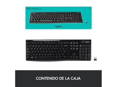 TECLADO WINDOWS INALÁMBRICO LOGITECH K270 NEGRO - 8