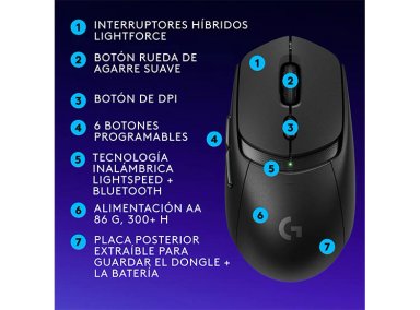 MOUSE INALÁMBRICO LOGITECH G309 LIGHTSPEED BLANCO - 8