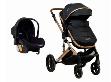 COCHE CUNA TRAVEL SYSTEM BEBE OFFROAD NEGRO BEBESIT - 1