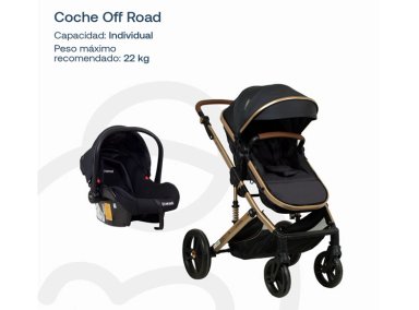 COCHE CUNA TRAVEL SYSTEM BEBE OFFROAD NEGRO BEBESIT - 7