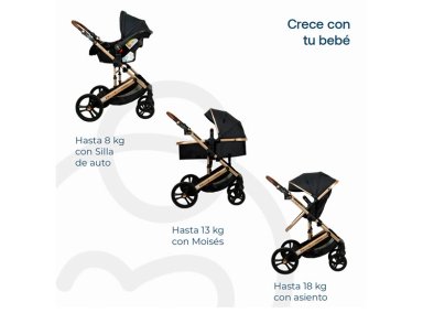 COCHE CUNA TRAVEL SYSTEM BEBE OFFROAD NEGRO BEBESIT - 9