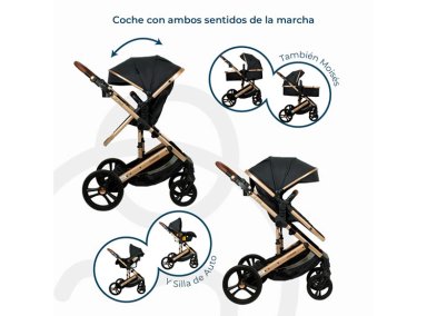 COCHE CUNA TRAVEL SYSTEM BEBE OFFROAD NEGRO BEBESIT - 10