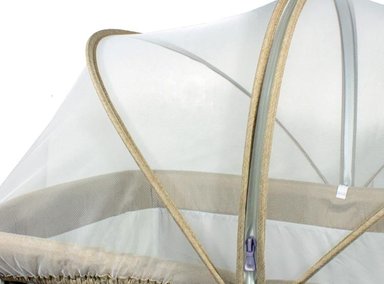 CUNA COLECHO BEBE EASY LX CON MOSQUITERO Y BOLSO BEIGE - 5