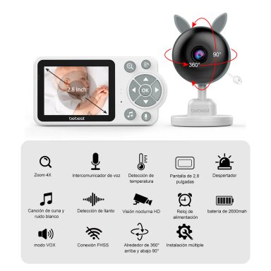 MONITOR CAMARA SMARTGUARD 2.0 4X ZOOM CON RUIDO BLANCO - 11