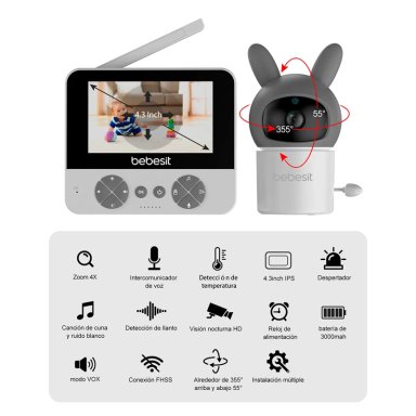 MONITOR CAMARA SMARTGUARD PRO 2.0 4,3'' 720P CON RUIDO - 7