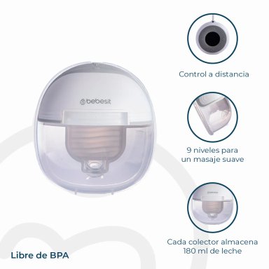 EXTRACTOR LECHE MATERNA ELÉCTRICO MANOS LIBRE + 10 BOLSAS - 4