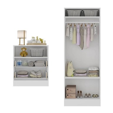 CLÓSET KIDSCOOL TOP BABY + CÓMODA BLANCO 2 PUERTAS - 3