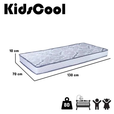 COLCHÓN KIDSCOOL 112B-WHITE CUNA KID 130 X 70 CM - 2