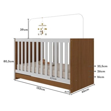 CUNA KIDSCOOL MP0527R.0002 BLANCO NEW 3 FUNCIONES /CAFÉ - 5